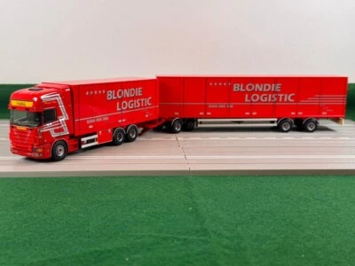 Tekno truck models, Scania 164M 6X4 Swedish Combi  , BLONDIE LOGISTICS - Image 1 of 4