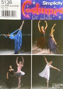 Disfraz de Ballet Simplicity Misses Patrón 5138 Talla 14-20 SIN CORTAR - Imagen 1 de 2
