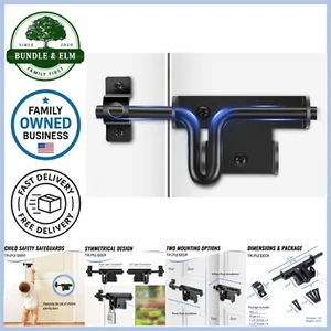 Heavy Duty Steel Sliding Bolt Gate Latch with Padlock Hole for Fence Doors - Picture 1 of 8