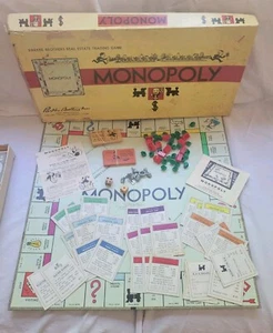 MONOPOLY Board Game Parker BROTHERS 1960'S Board Game - Picture 1 of 10