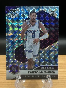 2020-21 Panini Mosaic NBA Debut Tyrese Haliburton RC Reactive Blue Prizm Rookie - Picture 1 of 2
