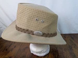 Aussie Chiller Bushie Hut perforiert Soak Me Unisex Erwachsene Größe Large BEIGE  - Bild 1 von 13