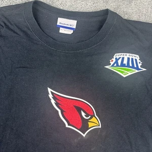 Reebok Larry Fitzgerald Arizona Cardinals Super Bowl XLIII Men's 2XL Black Shirt - Picture 1 of 6