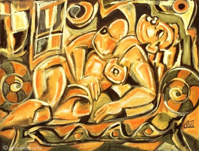 JACQUELINE DITT - Frau Potifar A4 DRUCK print n.Gemälde Akt Nude - Bild 1 von 3