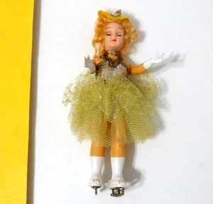 MUÑECA DE PATINAJE DE PLÁSTICO DE COLECCIÓN AÑOS 50-60-70 OJOS DORMIDOS RECUERDO RUBIA - Imagen 1 de 4
