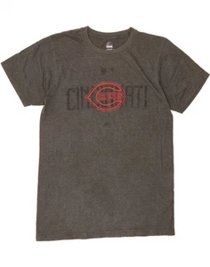 MAJESTIC Mens Redskins Graphic T-Shirt Top Medium Grey Cotton AS15 - Picture 1 of 4