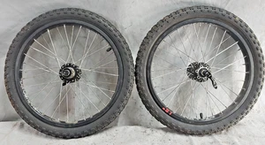 Novatech DO41SB 18" Bike Wheel Set 355ISO 135/100 QR Disc Freewheel USA Shipper! - Picture 1 of 16