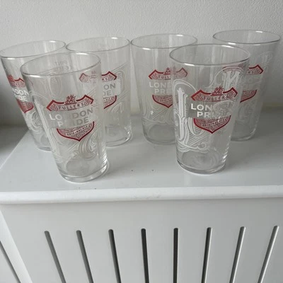 6 x Fuller's London Pride Original Ale Beer Bitter Pint Glasses  - Image 1 of 2