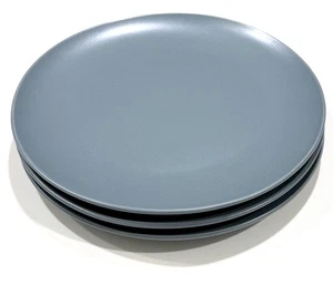 IKEA SET DINERA Blue Gray Matte Dinner Plates #12011 Discontinued Lot Of 3 - Picture 1 of 4