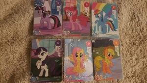 My little Pony MLP G4 Mane 6 SET COMPLETO MLP Art Holo R CCG Set - Foto 1 di 7
