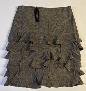 Neu Talbots Rock Größe 8 braun Tweed Stufen Wolle Seide Mischung adrette Karriere - Bild 1 von 3