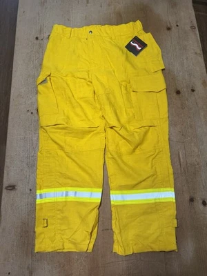 Crew Boss Nomex Wildland Fire Fighting Pants Yellow Reflective 2019 L-28 AT - Image 1 of 4