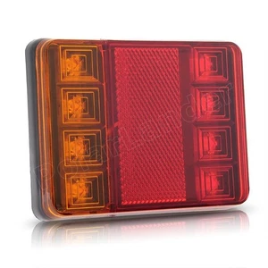 2PZ LED Rosso Giallo Fanale Posteriore per Rimorchio Camion Barca Luce di Avvertimento dc 24V - Foto 1 di 7