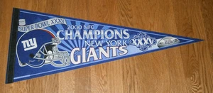 2000 New York Giants pennant Super Bowl XXXV NFC Champs Tiki Barber - Picture 1 of 1