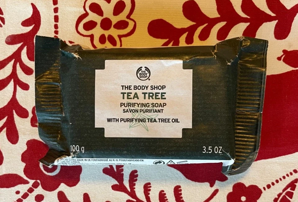 THE BODY SHOP TEA TREE PURIFYING SOAP, 3.5 OZ BAR, ORIGINAL FORMULA, RARE - Image 1 of 1