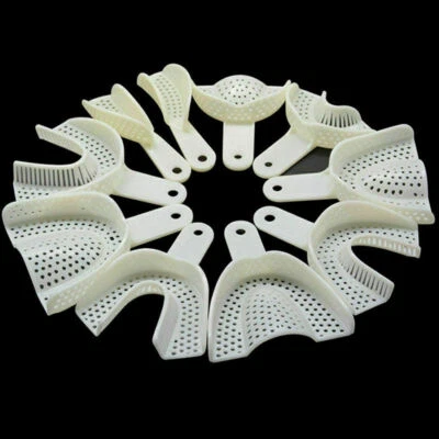 100pcs Plastic Disposable Impression Trays Central Dental Supply Denture tray - Image 1 of 4