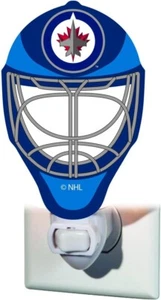 NHL Winnipeg Jets Goalie Mask Glass Night Light - Picture 1 of 1