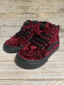 Vans Sk8-hi Zip ( Velvet ) Toddlers Style : Vn0a32r3 SIZE 6 VGC - Picture 1 of 7
