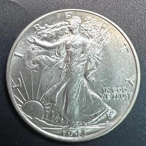 Medio dólar Walking Liberty 1943 ~ bonito sin circular - Imagen 1 de 2