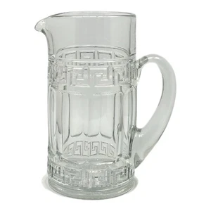 Vintage Heisey Greek Key Glass Water Pitcher Clear 50oz - Picture 1 of 9