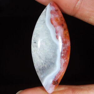44.55 Cts Natural Morocco Agate Marquise Cabochon Gemstone 18x44x7 mm Gti-107