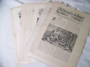 1908-26 LOT 14 ANTIQUE MESSAGES of LOVE BIBLE STUDY WEEKLY MAGAZINE - Picture 1 of 8