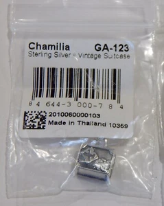 AUTENTICO CHAMILIA Vintage Valigia Charm GA-123 Argento con Borsa Orig (UNO) NUOVO! - Foto 1 di 10
