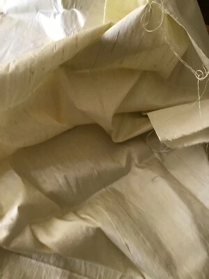 Designer Quality 100% Silk Shantung fabrics - Buttermilk!!! - Image 1 of 4
