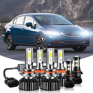 Combo de 6 piezas de actualización de faros LED antiniebla para Honda Civic 2006-2015 - Imagen 1 de 21