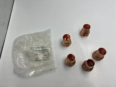 Pack of 5 Cello Products WP3-2-16 Tube Adapter 1 in Fitting x FNPT WROT Copper - Image 1 of 4