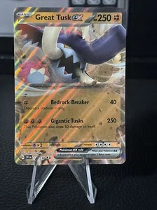 Pokémon TCG Great Tusk ex Scarlet & Violet Base Set 123/198 Holo Double Rare - Bild 1 von 2