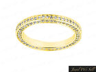 0.72Ct Round Diamond Wedding Eternity Band Ring w/ Accents 14k Yellow Gold G SI1