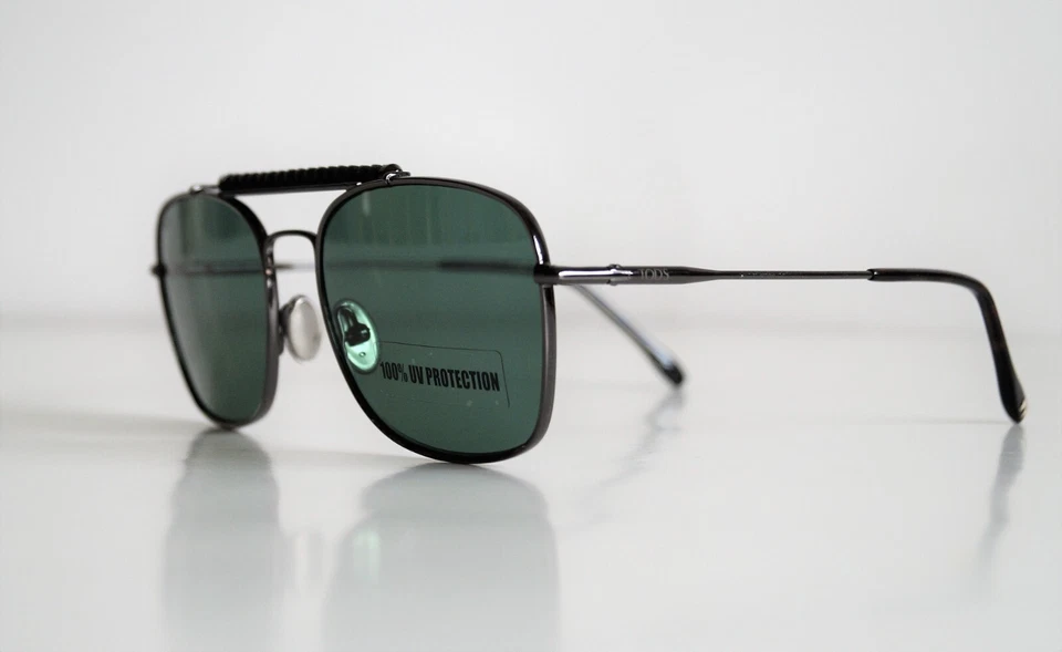 Nuevo TOD'S TO254 12N Marco de Metal Lente Verde Unisex Gafas de Sol de Aviador Foto 1 de 4