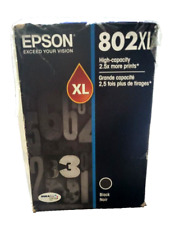 Epson 802XL Dura Brite Ultra Black Ink Cartridge - NEW/OPEN/WORN BOX Exp: 09/23