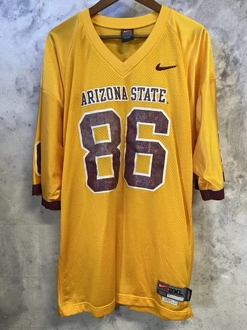 NIKE Arizona State 86 Football Jersey Yellow Distressed XXL N4 Cover