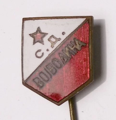 FOOTBALL Soccer Club FK VOJVODINA - Novi Sad, Serbia ~vintage enameled pin badge - Image 1 of 1
