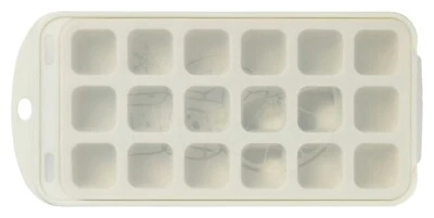 Eiswürfelform Eiswürfelbereiter mit Deckel Creme Polypropylen Silikon 27 x 13 cm - Bild 1 von 2