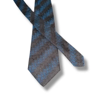 NWT Missoni Black & Blue Shimmer Handmade in Italy Silk Neck Tie - Picture 1 of 5