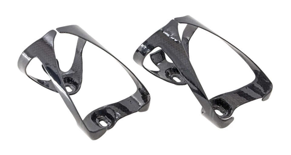 Jaula para botellas de agua de carbono Forte Corsa 1 par 3K negro brillante bicicleta de carreras carretera grava Foto 1 de 4