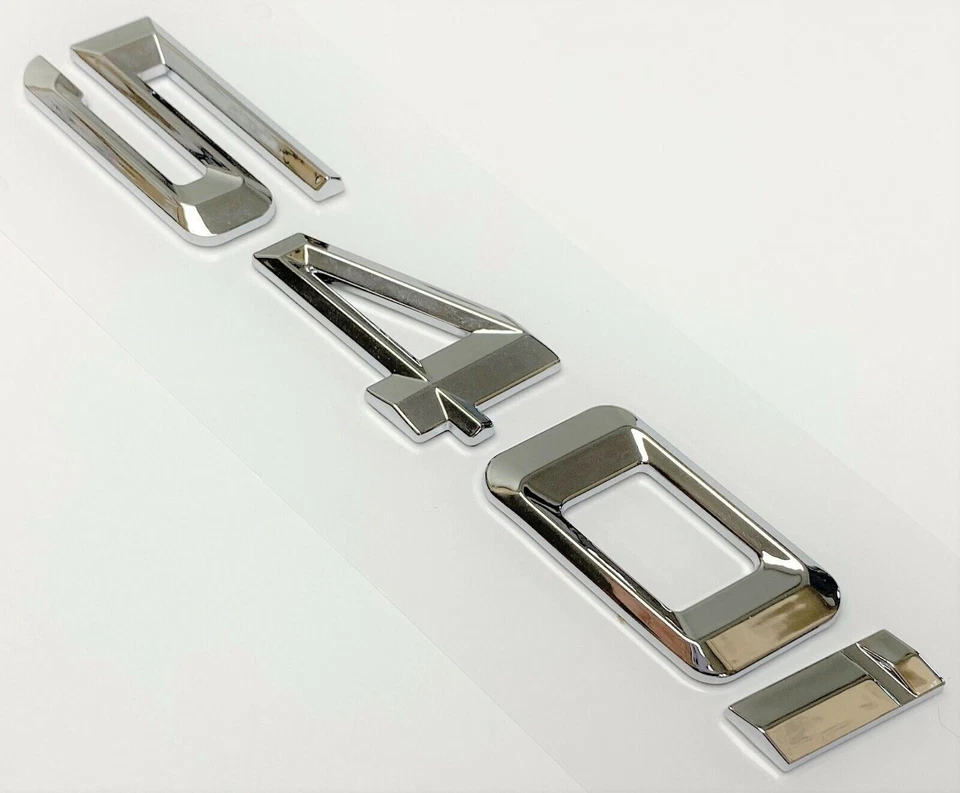 CHROME 540i FIT BMW 540 REAR TRUNK NAMEPLATE EMBLEM BADGE NUMBERS DECAL NAME - Image 1 of 3