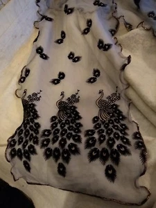 US Women Scarf Long Peacock Floral Neck Wrap Sheer Shawl Stole Scarves - Picture 1 of 1