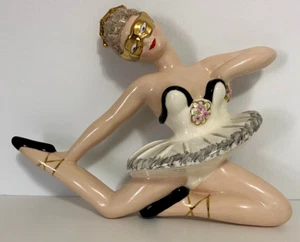Bailarina arlequín vintage años 50 tiza colgante de pared - Imagen 1 de 7
