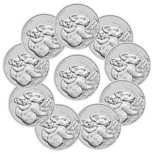 Lot of 10 Australia 2023-P $1 1-oz Silver Koala BU - Picture 1 of 2