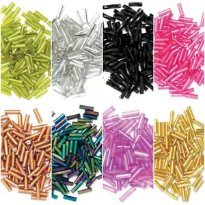 Trimits Long Bugle Beads 6mm 30g Loads of Colours to choose from - Picture 1 of 15