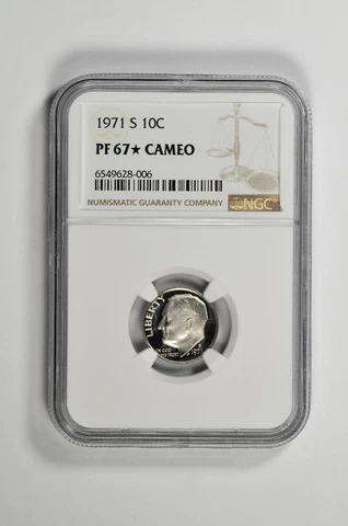 1971 S 10C Proof Roosevelt Dime NGC PF 67 Star Cameo Cover