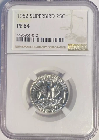 1952 P Washington Quarter NGC PF-64 Superbird Proof Cover