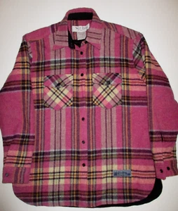 NEAR NEW MENS UK NICE TOP QUALITY CHECK 100% HIGHLAND TWEEDS WOOL SHIRT XL - Picture 1 of 3