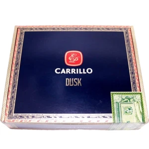 Carrillo Dusk Stout Toros Empty Wooden Cigar Box 8x6.5x2 - Picture 1 of 6
