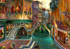 Best Gift Home Decor Bridge Venice Oil painting Print on canvas Art wall Picture