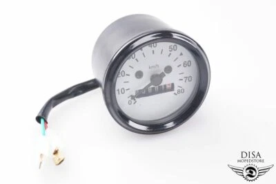 Tacho weiß Mofa Moped Mokick Tachometer 60mm für Kreidler - Bild 1 von 4